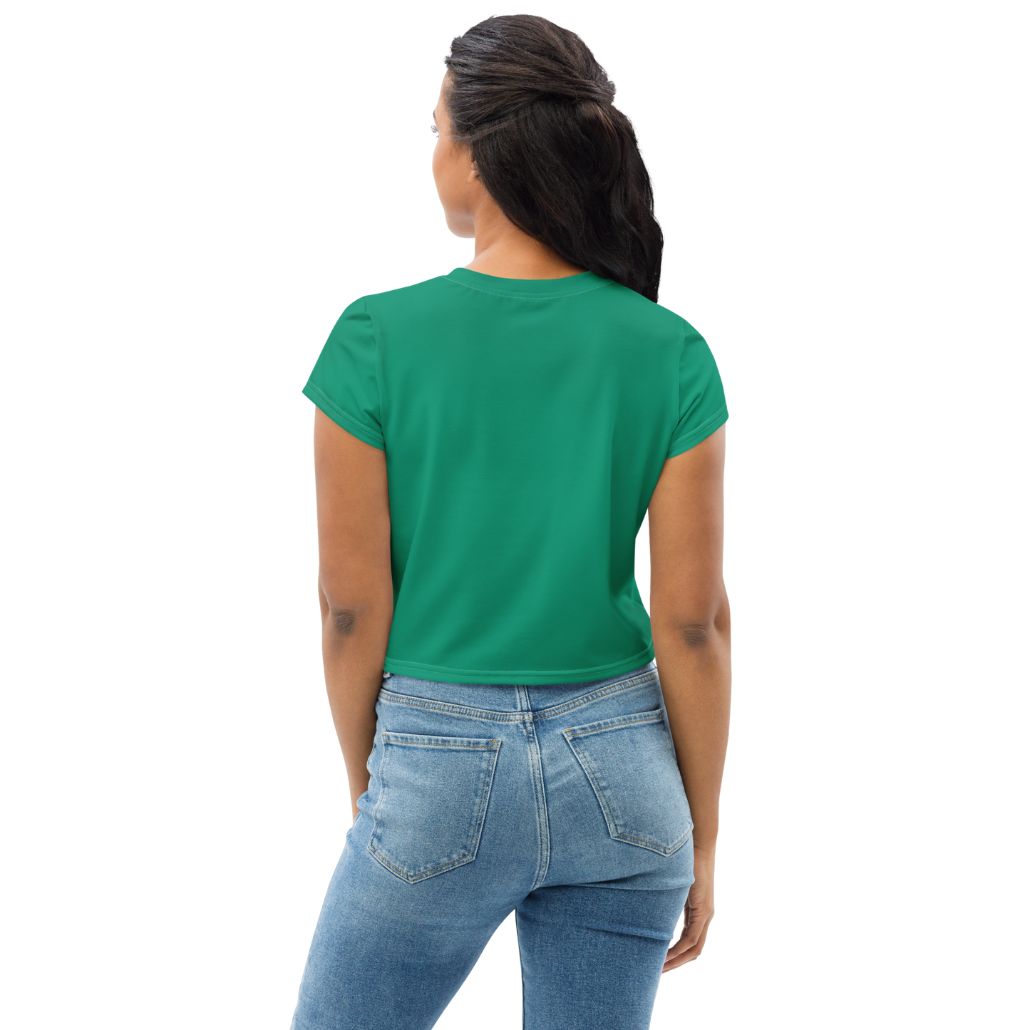 Michigan Upper Peninsula Crop Top (w/ UP Outline) | Sporty - Emerald Green