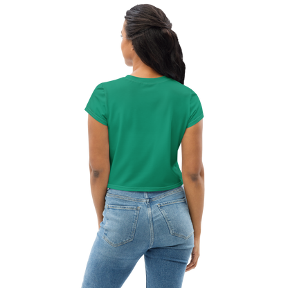 Michigan Upper Peninsula Crop Top (w/ UP Outline) | Sporty - Emerald Green