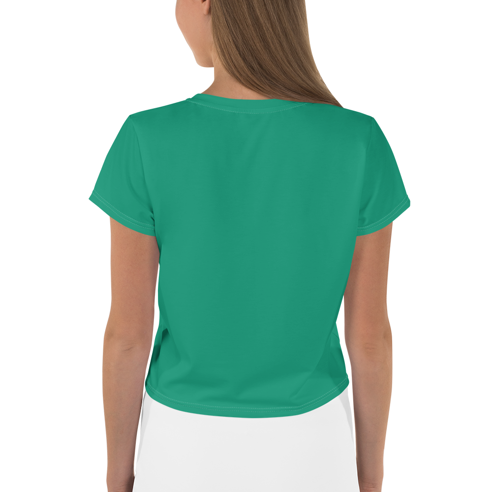 Michigan Upper Peninsula Crop Top (w/ UP Outline) | Sporty - Emerald Green