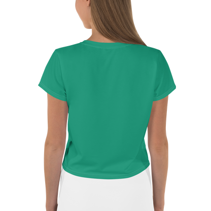 Michigan Upper Peninsula Crop Top (w/ UP Outline) | Sporty - Emerald Green