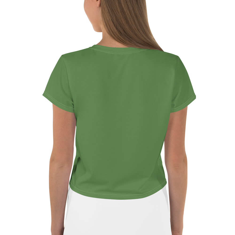 Michigan Upper Peninsula Crop Top (w/ UP Outline) | Sporty - Pine Green