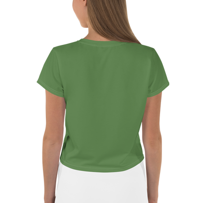 Michigan Upper Peninsula Crop Top (w/ UP Outline) | Sporty - Pine Green