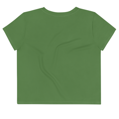 Michigan Upper Peninsula Crop Top (w/ UP Outline) | Sporty - Pine Green