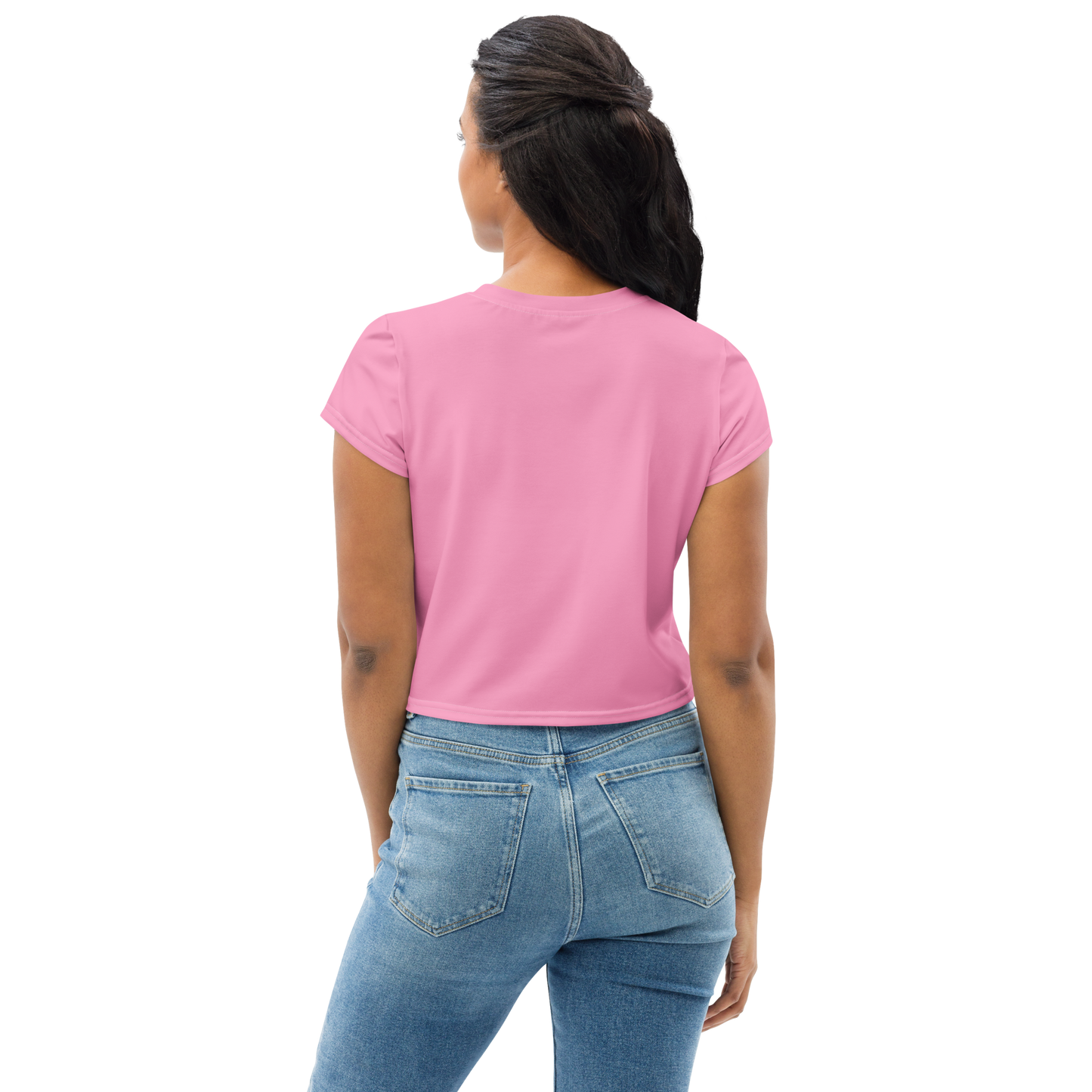 Michigan Upper Peninsula Crop Top (w/ UP Outline) | Sporty - '67 Caddie Pink