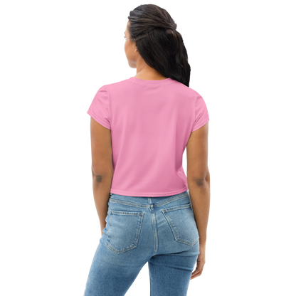 Michigan Upper Peninsula Crop Top (w/ UP Outline) | Sporty - '67 Caddie Pink