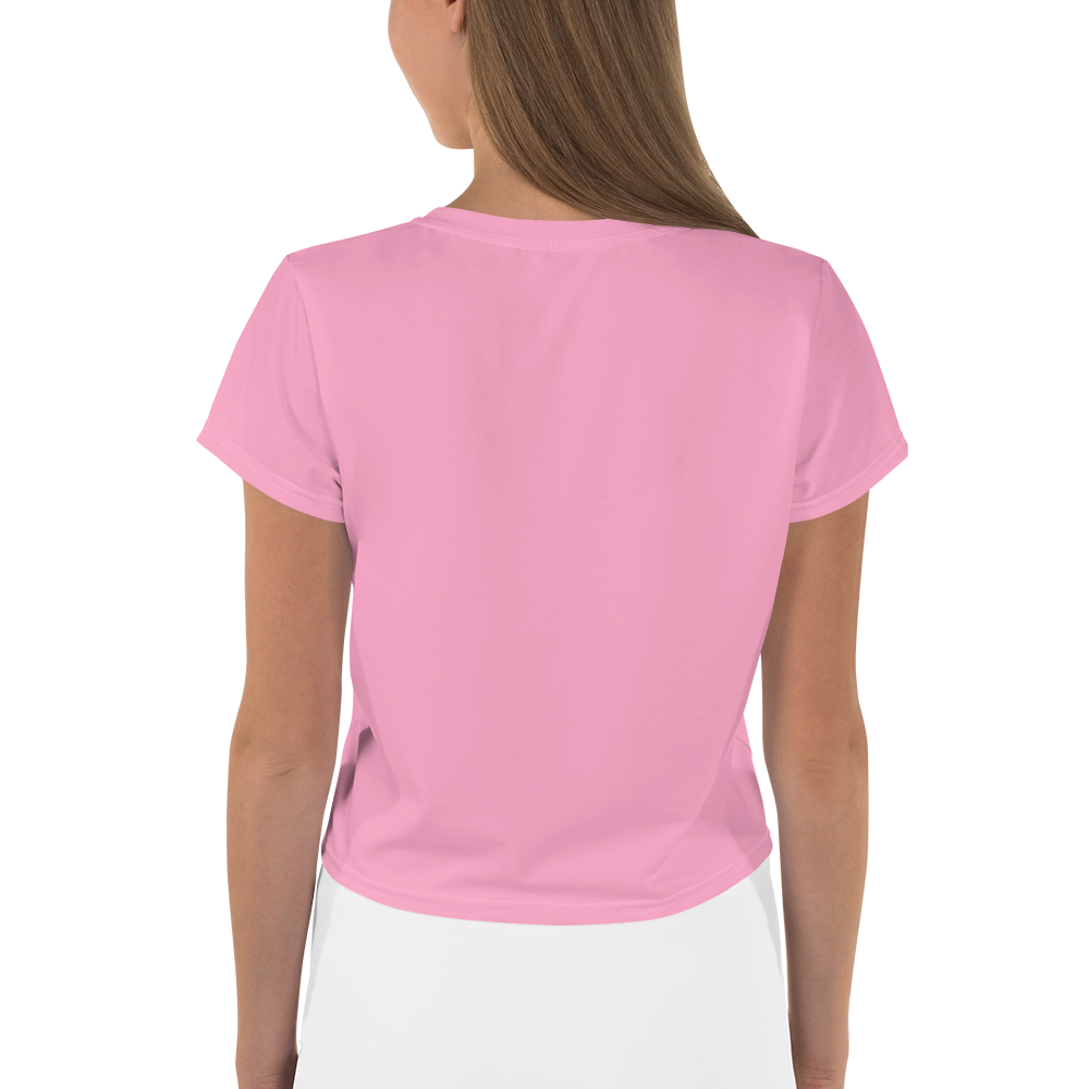 Michigan Upper Peninsula Crop Top (w/ UP Outline) | Sporty - '67 Caddie Pink