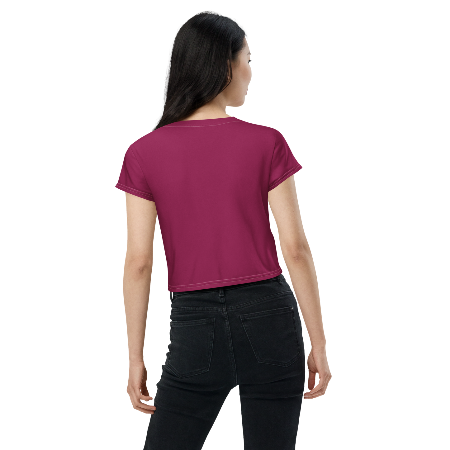 Michigan Upper Peninsula Crop Top (w/ UP Outline) | Sporty - Ruby Red