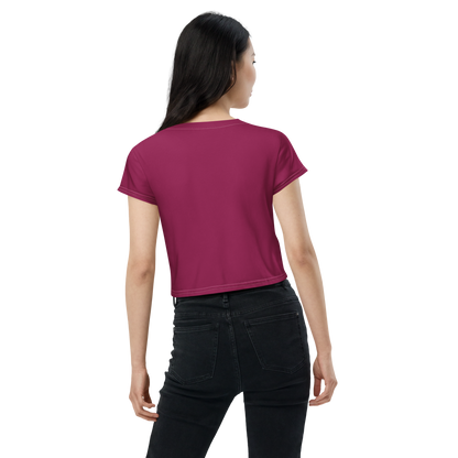 Michigan Upper Peninsula Crop Top (w/ UP Outline) | Sporty - Ruby Red