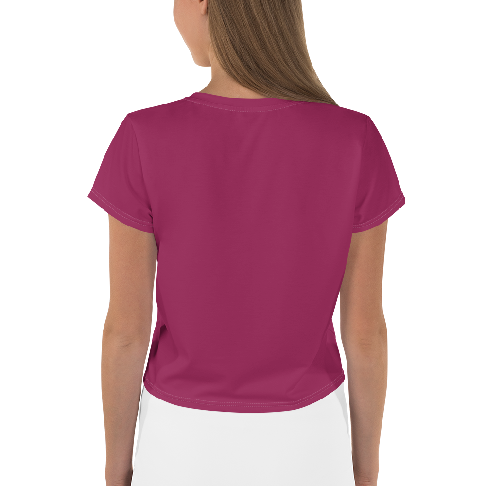 Michigan Upper Peninsula Crop Top (w/ UP Outline) | Sporty - Ruby Red