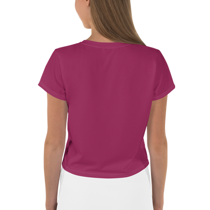 Michigan Upper Peninsula Crop Top (w/ UP Outline) | Sporty - Ruby Red