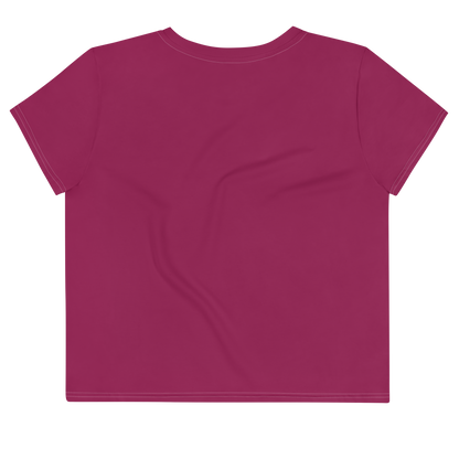 Michigan Upper Peninsula Crop Top (w/ UP Outline) | Sporty - Ruby Red