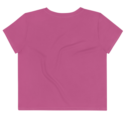 Michigan Upper Peninsula Crop Top (w/ UP Outline) | Sporty - Apple Blossom Pink