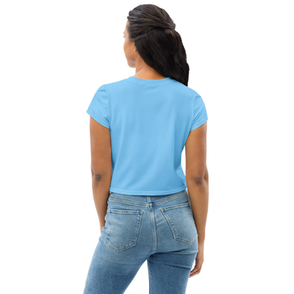 Michigan Upper Peninsula Crop Top (w/ UP Outline) | Sporty - DTW Blue