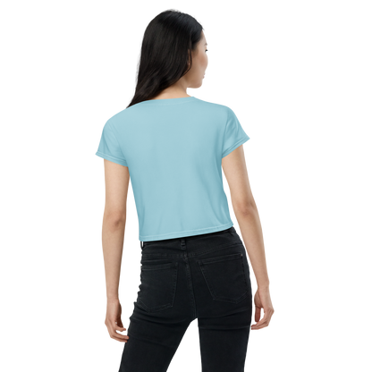 Michigan Upper Peninsula Crop Top (w/ UP Outline) | Sporty - '58 Caddie Blue