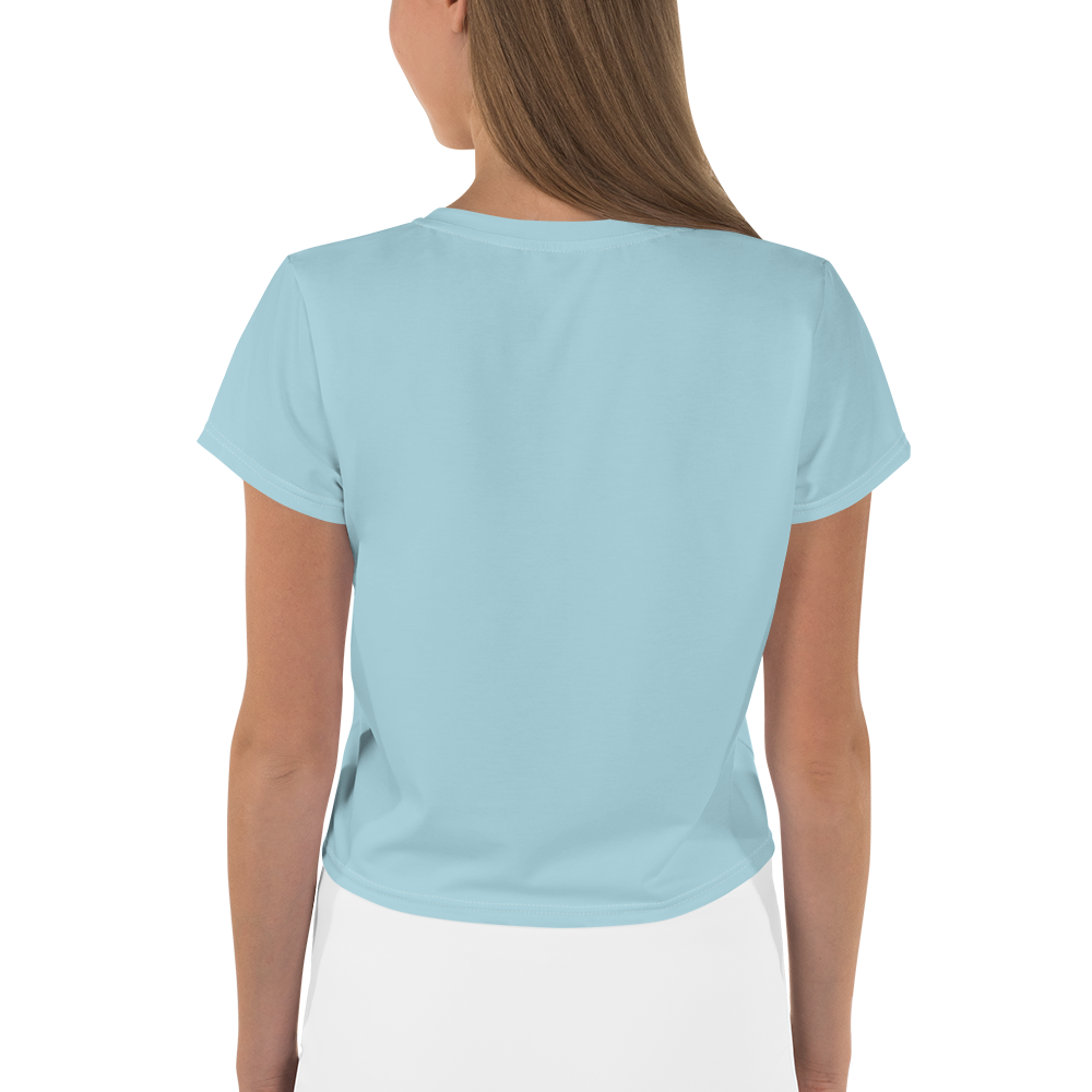 Michigan Upper Peninsula Crop Top (w/ UP Outline) | Sporty - '58 Caddie Blue