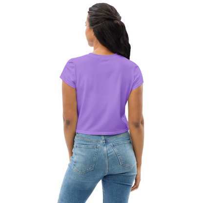 Michigan Upper Peninsula Crop Top (w/ UP Outline) | Sporty - Lavender