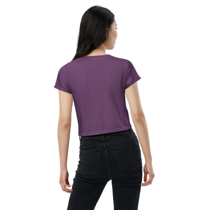 Michigan Upper Peninsula Crop Top (w/ UP Outline) | Sporty - Plum