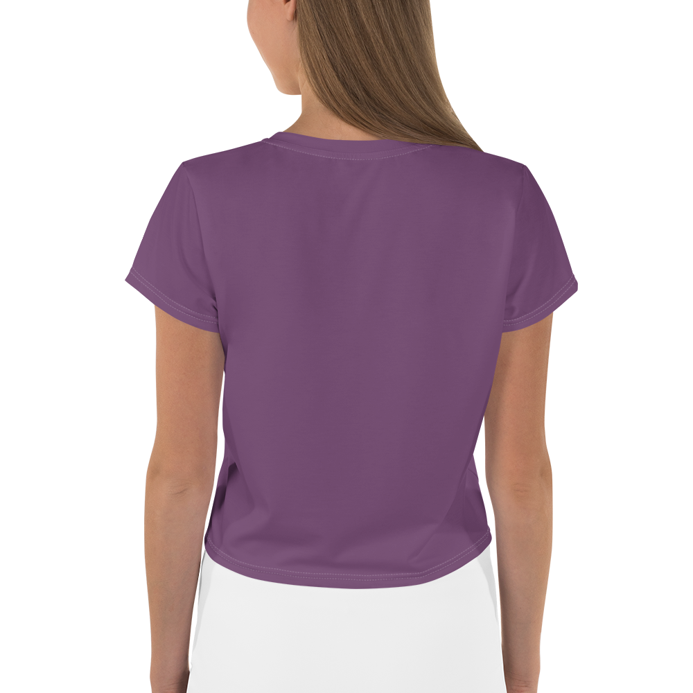 Michigan Upper Peninsula Crop Top (w/ UP Outline) | Sporty - Plum