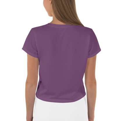 Michigan Upper Peninsula Crop Top (w/ UP Outline) | Sporty - Plum