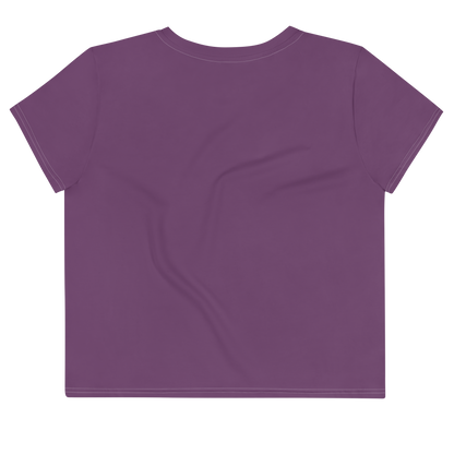 Michigan Upper Peninsula Crop Top (w/ UP Outline) | Sporty - Plum