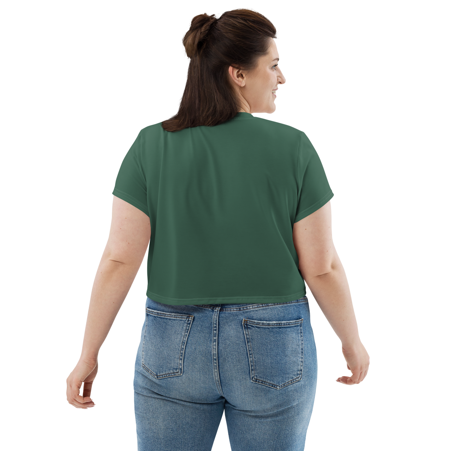 Michigan Upper Peninsula Crop Top (w/ UP Outline) | Sporty - Ginger Ale Green