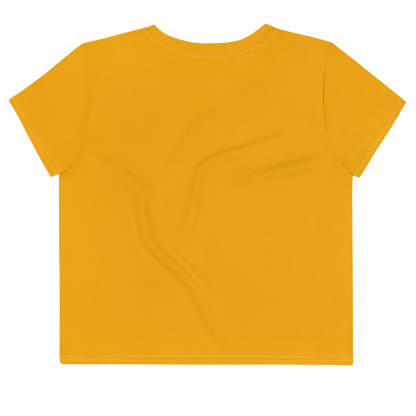 Michigan Upper Peninsula Crop Top (w/ UP Outline) | Sporty - Birch Leaf Orange