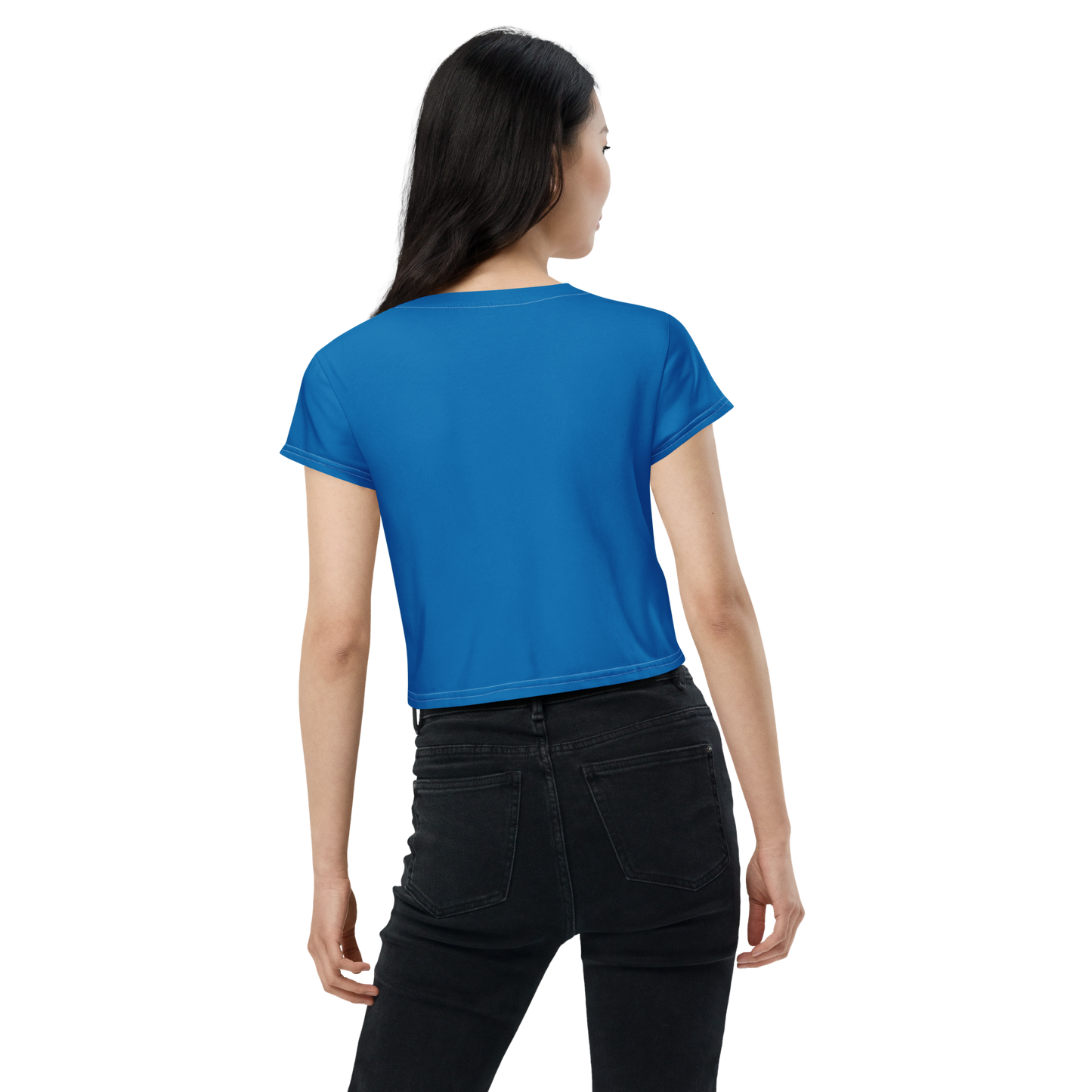 Michigan Upper Peninsula Crop Top (w/ UP Outline) | Sporty - Azure