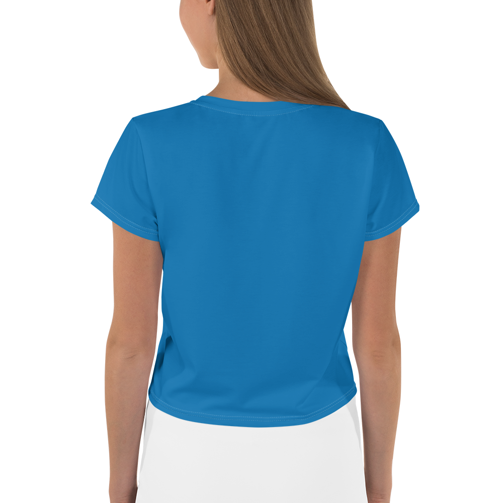 Michigan Upper Peninsula Crop Top (w/ UP Outline) | Sporty - Azure