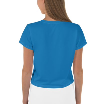 Michigan Upper Peninsula Crop Top (w/ UP Outline) | Sporty - Azure