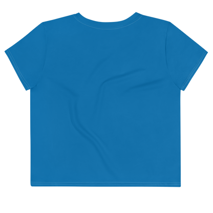 Michigan Upper Peninsula Crop Top (w/ UP Outline) | Sporty - Azure