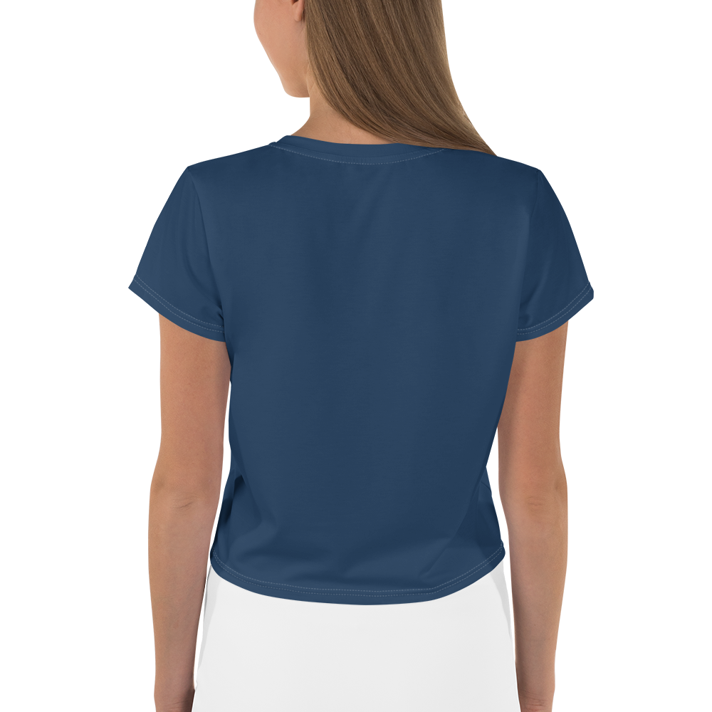 Michigan Upper Peninsula Crop Top (w/ UP Outline) | Sporty - Navy