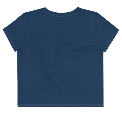 Michigan Upper Peninsula Crop Top (w/ UP Outline) | Sporty - Navy