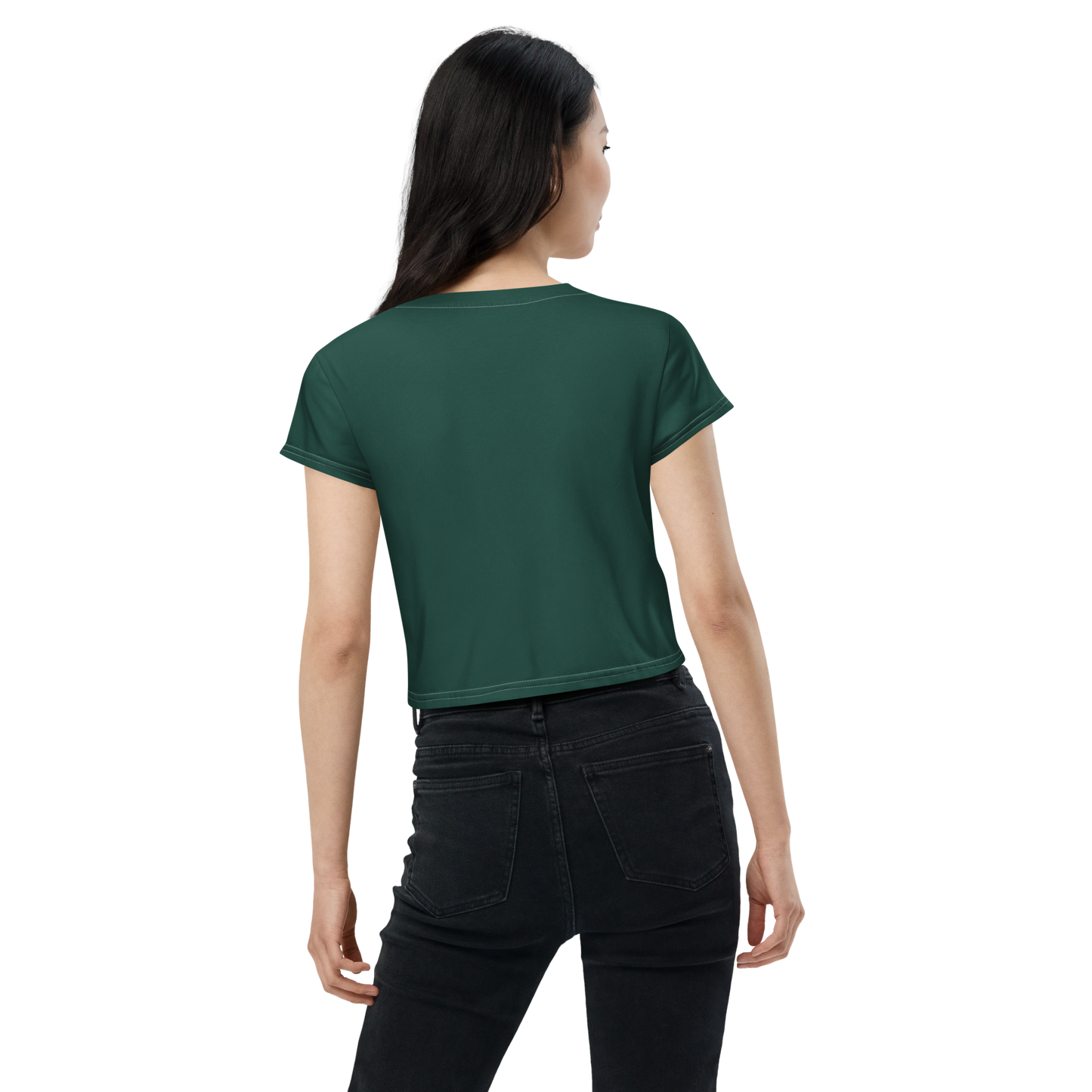 Michigan Upper Peninsula Crop Top (w/ UP Outline) | Sporty - Laconic Green