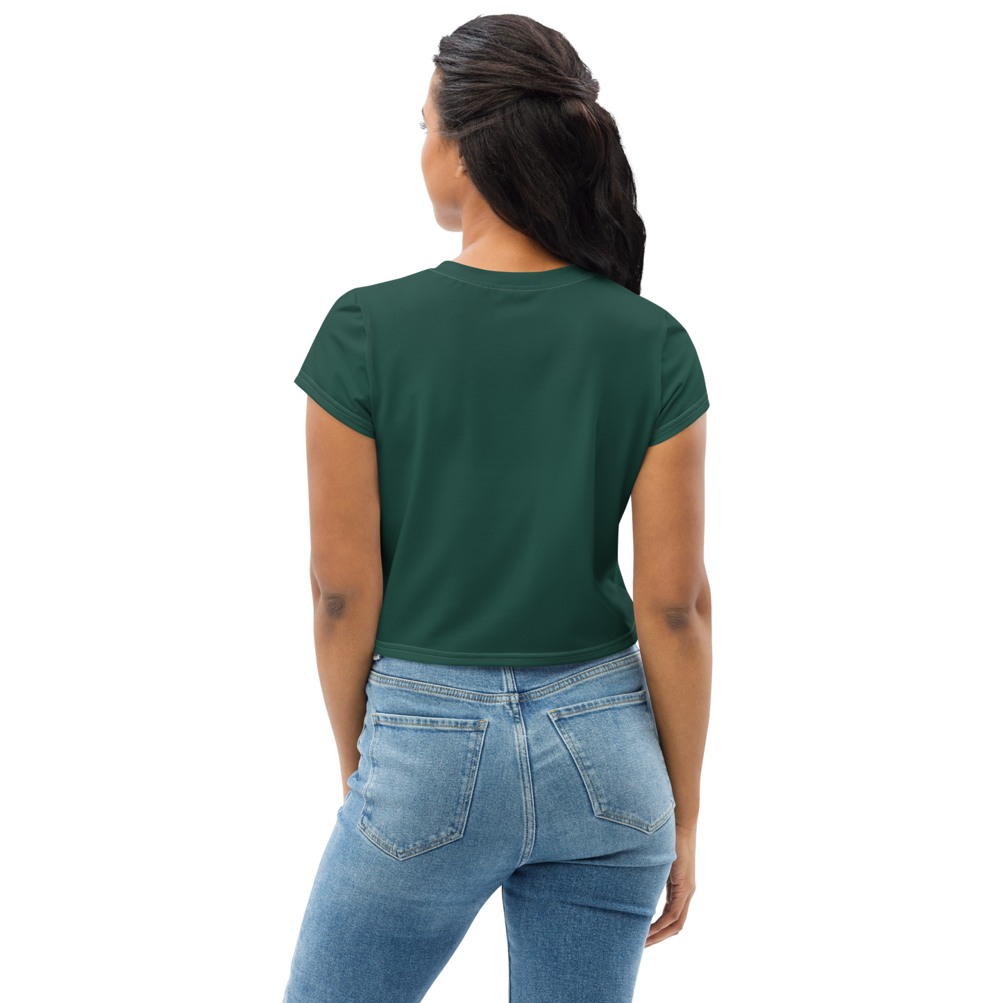 Michigan Upper Peninsula Crop Top (w/ UP Outline) | Sporty - Laconic Green