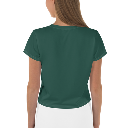 Michigan Upper Peninsula Crop Top (w/ UP Outline) | Sporty - Laconic Green