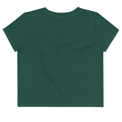 Michigan Upper Peninsula Crop Top (w/ UP Outline) | Sporty - Laconic Green