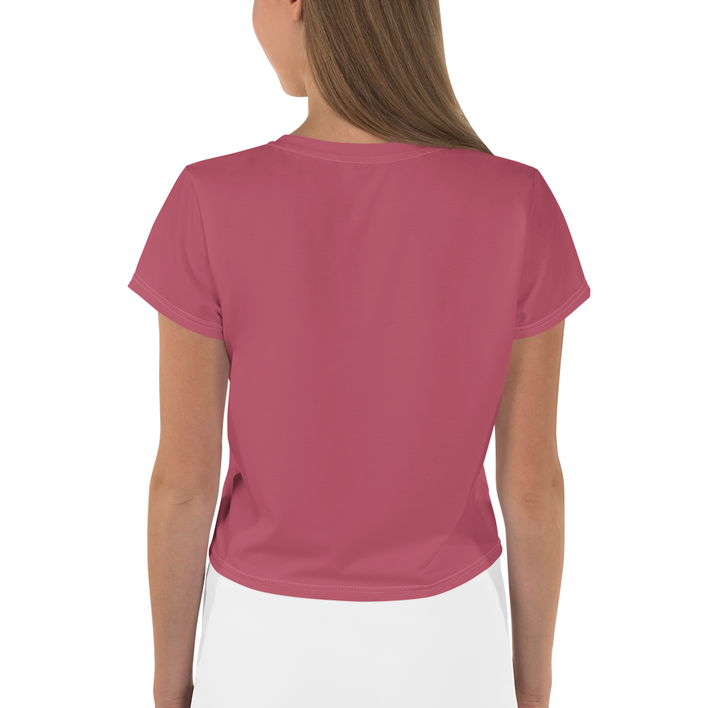 Michigan Upper Peninsula Crop Top (w/ UP Outline) | Sporty - Popstar Pink