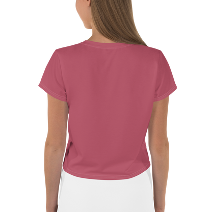 Michigan Upper Peninsula Crop Top (w/ UP Outline) | Sporty - Popstar Pink