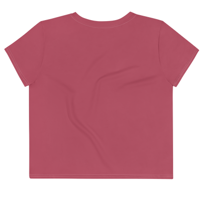 Michigan Upper Peninsula Crop Top (w/ UP Outline) | Sporty - Popstar Pink