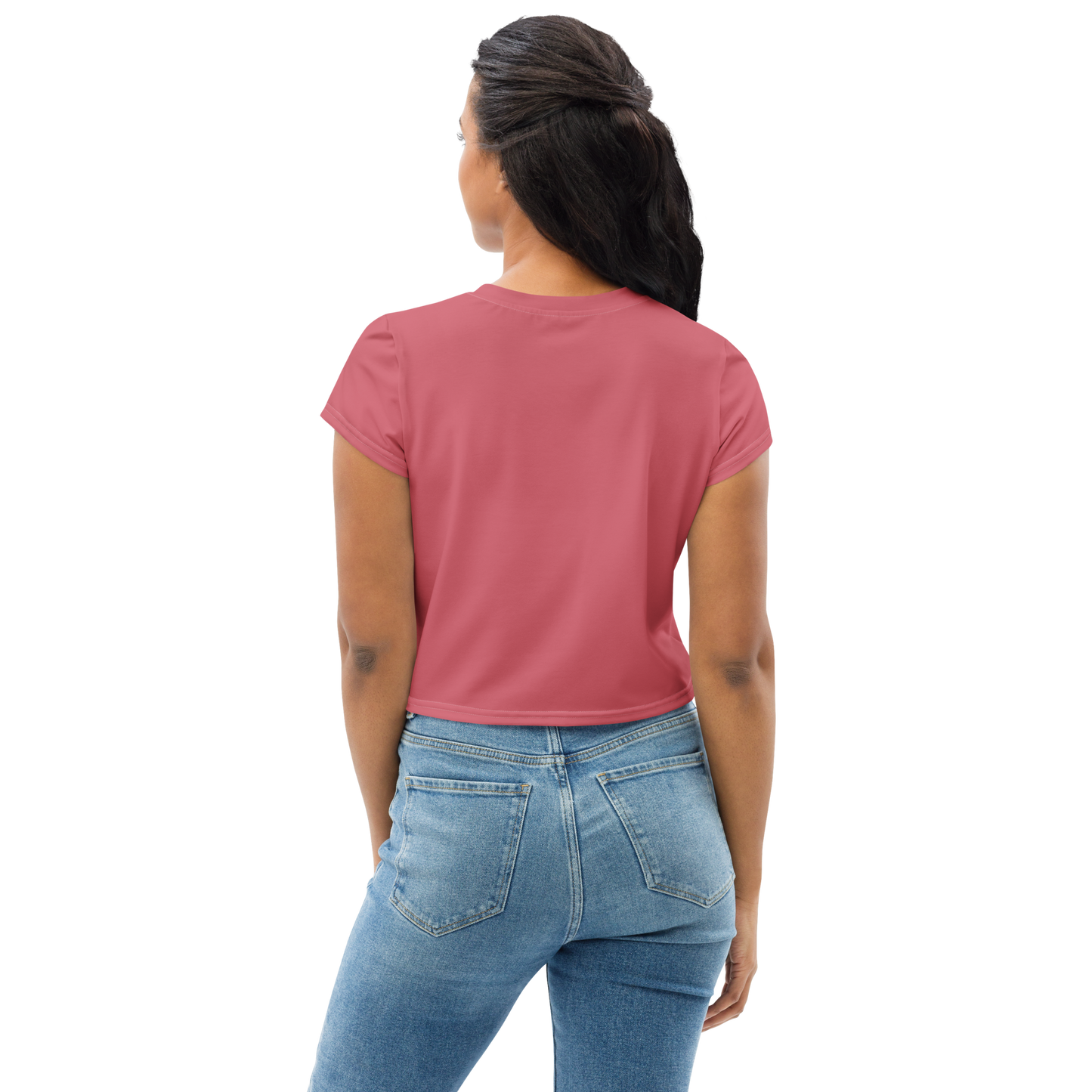 Michigan Upper Peninsula Crop Top (w/ UP Outline) | Sporty - Watermelon Pink