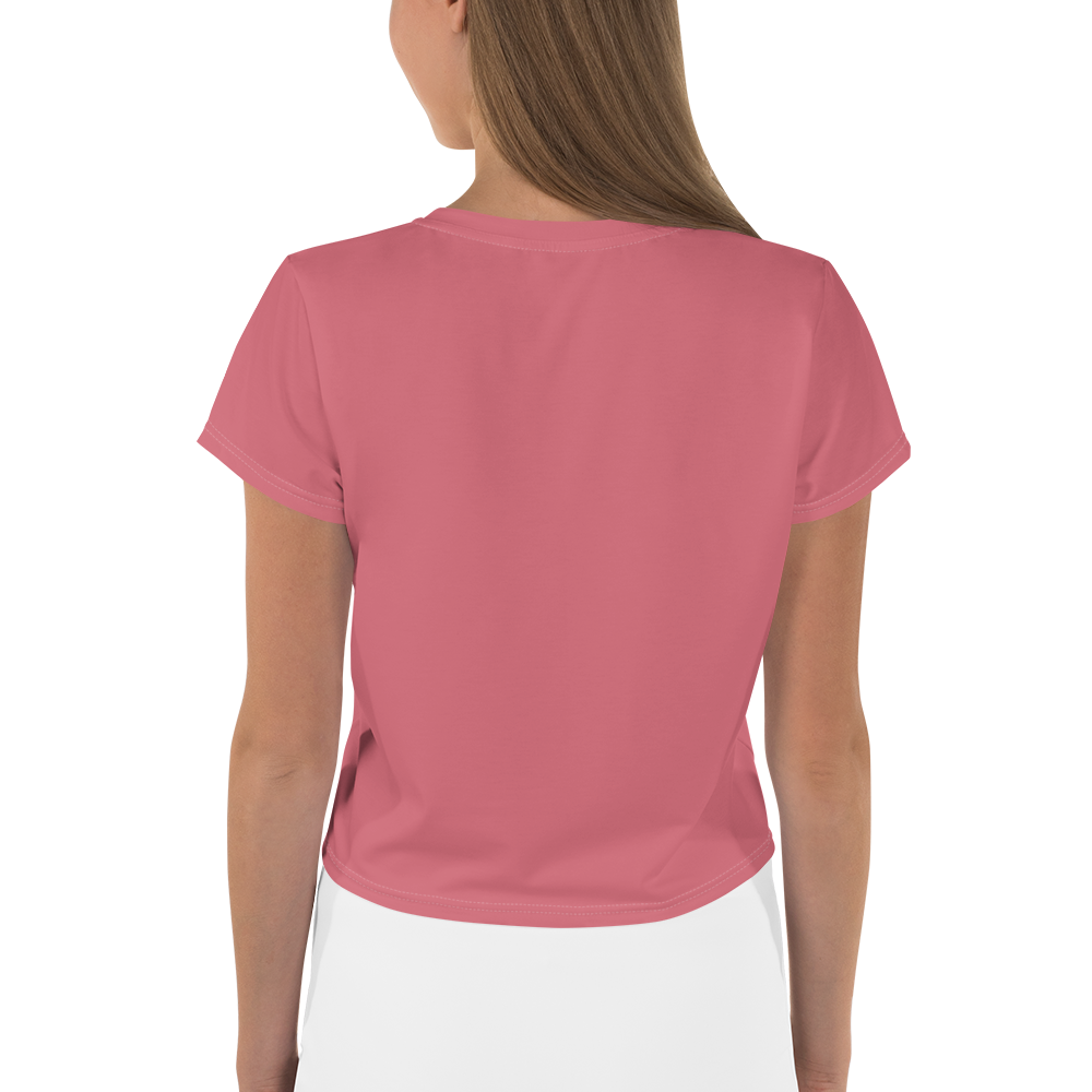 Michigan Upper Peninsula Crop Top (w/ UP Outline) | Sporty - Watermelon Pink