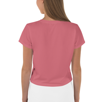 Michigan Upper Peninsula Crop Top (w/ UP Outline) | Sporty - Watermelon Pink