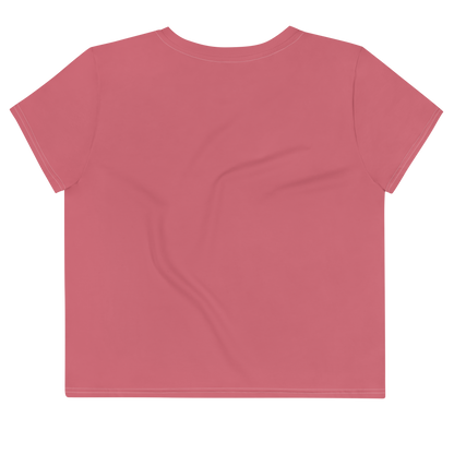 Michigan Upper Peninsula Crop Top (w/ UP Outline) | Sporty - Watermelon Pink