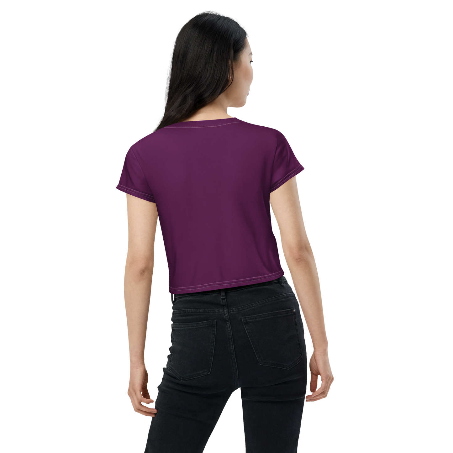 Michigan Upper Peninsula Crop Top (w/ UP Outline) | Sporty - Tyrian Purple