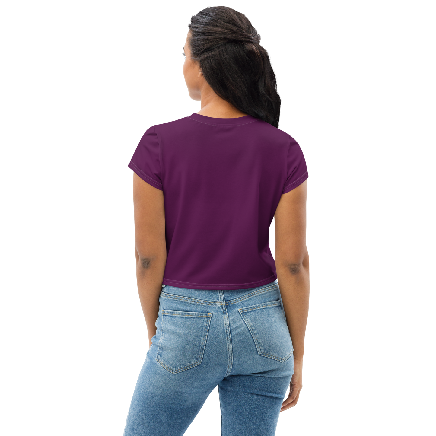 Michigan Upper Peninsula Crop Top (w/ UP Outline) | Sporty - Tyrian Purple