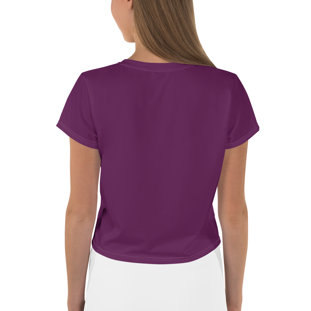 Michigan Upper Peninsula Crop Top (w/ UP Outline) | Sporty - Tyrian Purple