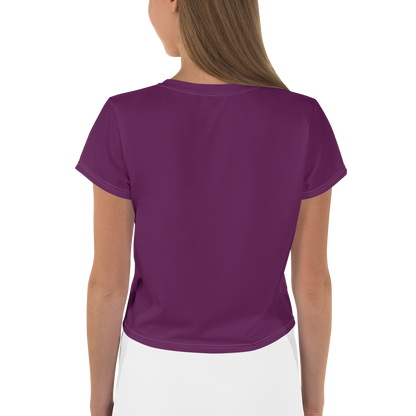 Michigan Upper Peninsula Crop Top (w/ UP Outline) | Sporty - Tyrian Purple