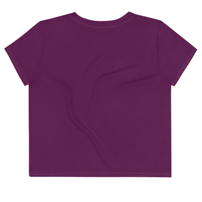 Michigan Upper Peninsula Crop Top (w/ UP Outline) | Sporty - Tyrian Purple