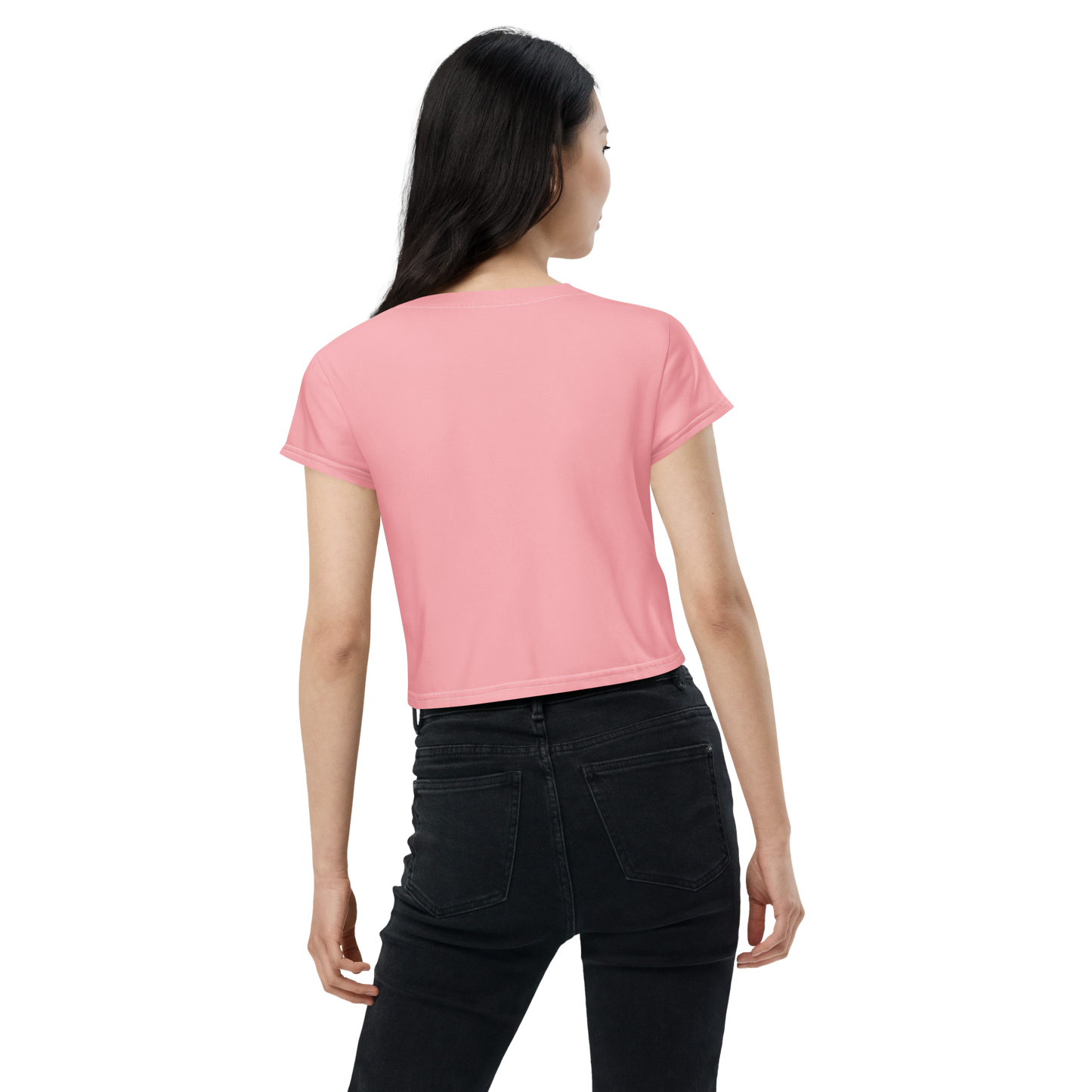 Michigan Upper Peninsula Crop Top (w/ UP Outline) | Sporty - Strawberry Pink