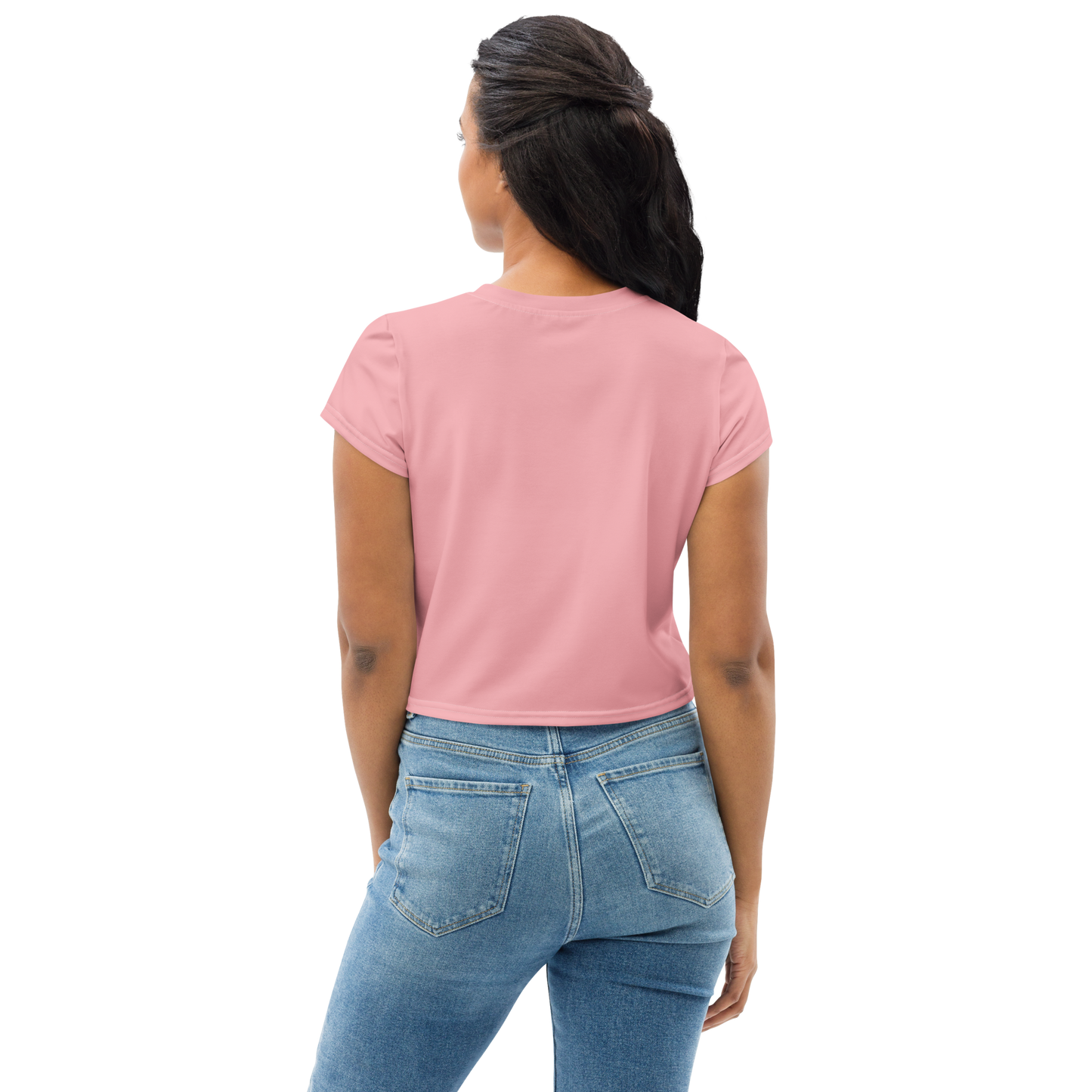 Michigan Upper Peninsula Crop Top (w/ UP Outline) | Sporty - Strawberry Pink